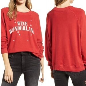 WILDFOX Wine Wonderland Red Holiday Sweater X-Small